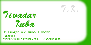 tivadar kuba business card